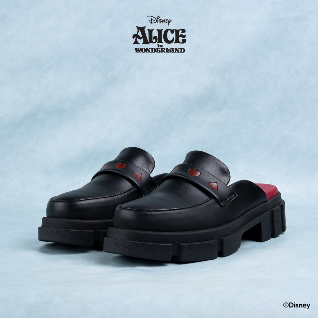 DISNEY ALICE LOAFER MULES - QUEEN BLACK
