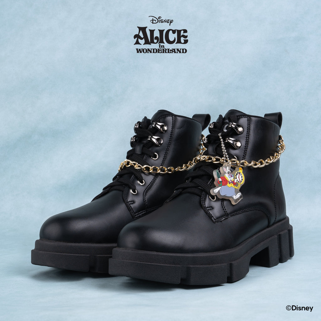 DISNEY ALICE BOOTS - RABBIT BLACK