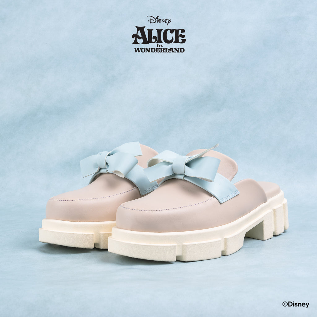 DISNEY ALICE LOAFER MULES - RIBBON IVORY