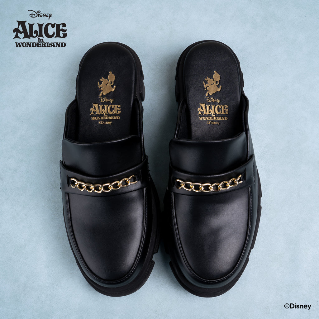 DISNEY ALICE LOAFER MULES - RABBIT BLACK