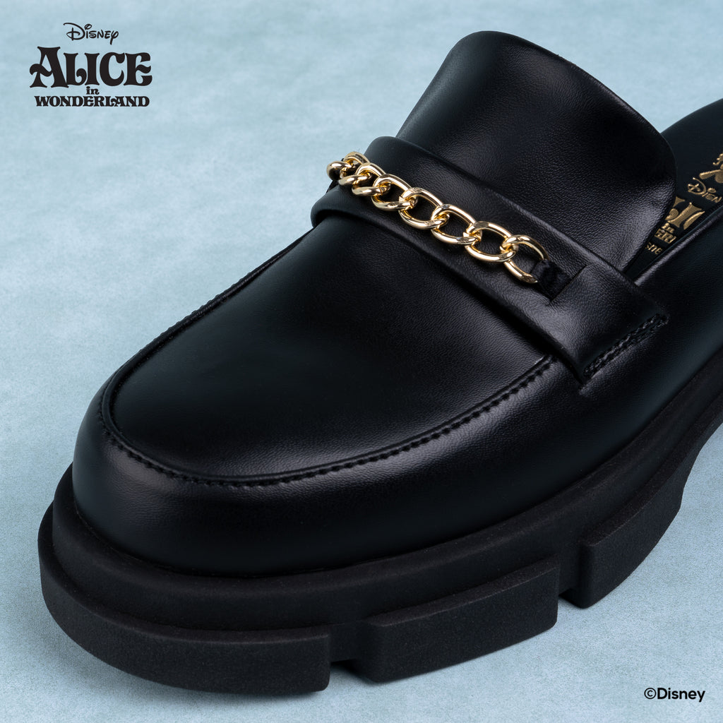 DISNEY ALICE LOAFER MULES - RABBIT BLACK