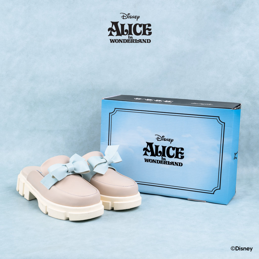 DISNEY ALICE LOAFER MULES - RIBBON IVORY