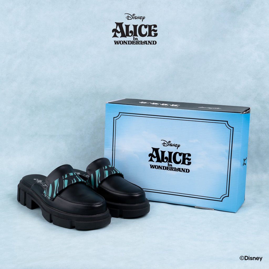 DISNEY ALICE LOAFER MULES - CAT BLACK