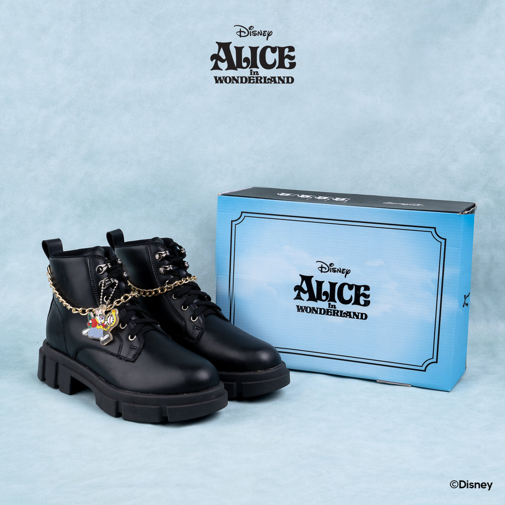 DISNEY ALICE BOOTS - RABBIT BLACK