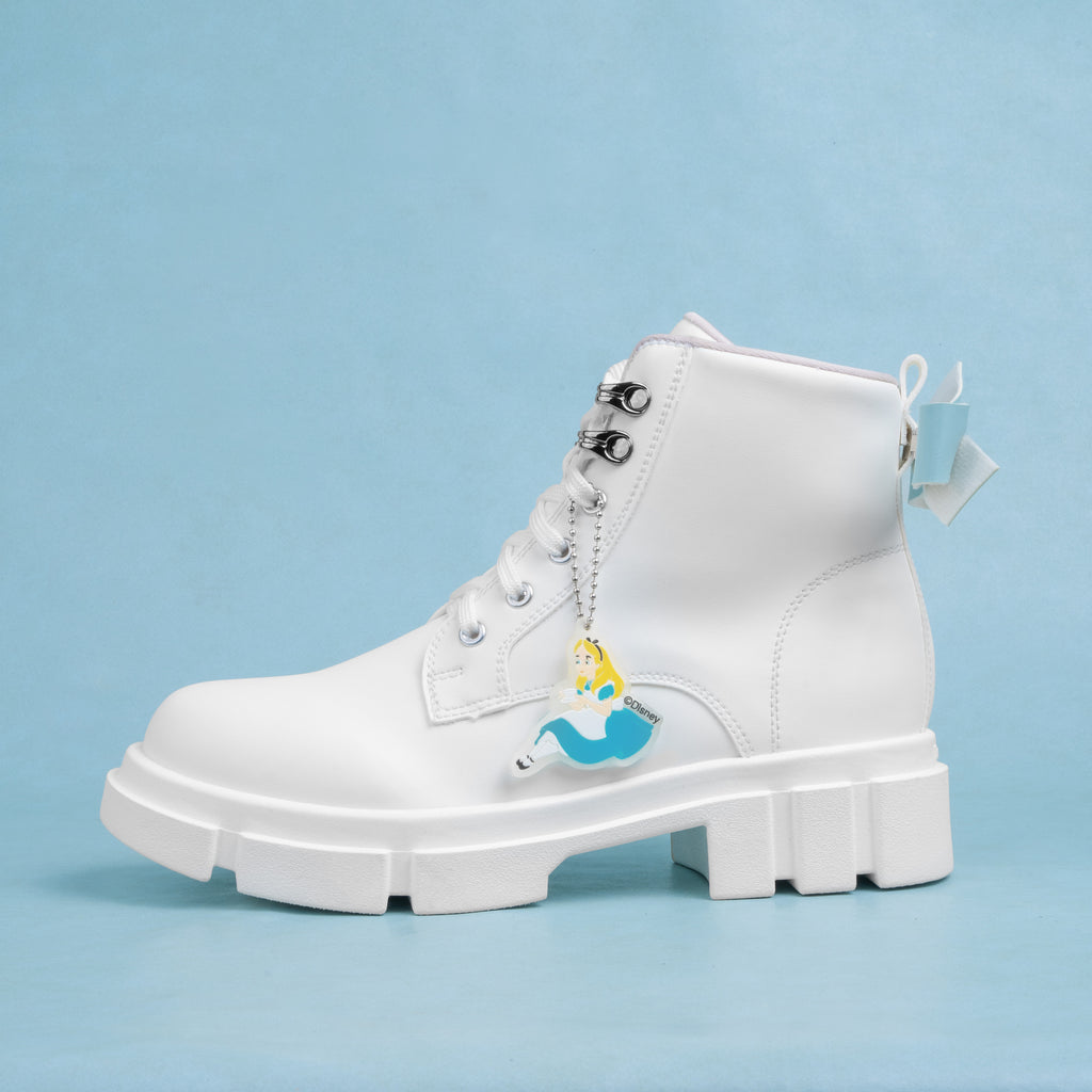 DISNEY ALICE BOOTS - RIBBON WHITE