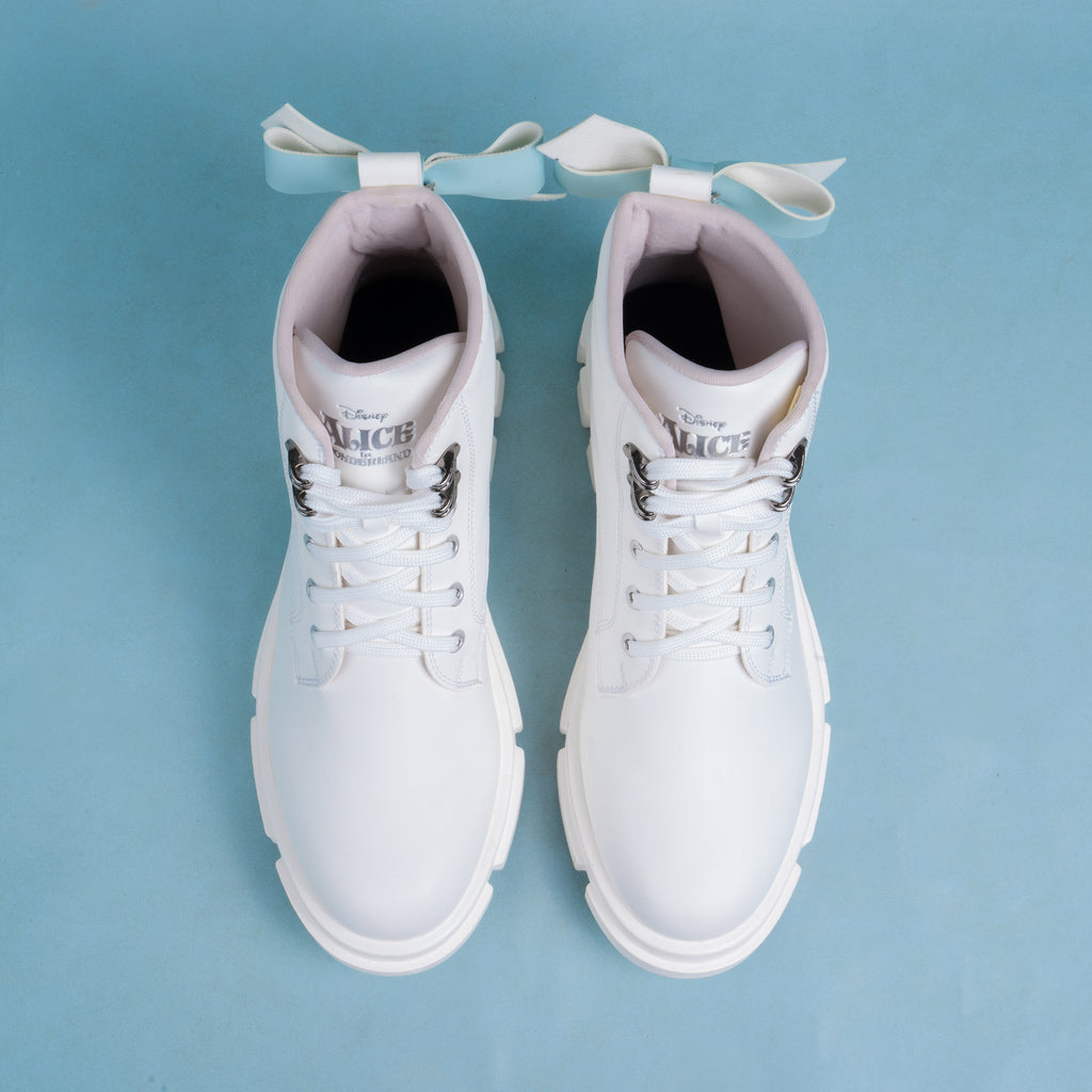 DISNEY ALICE BOOTS - RIBBON WHITE