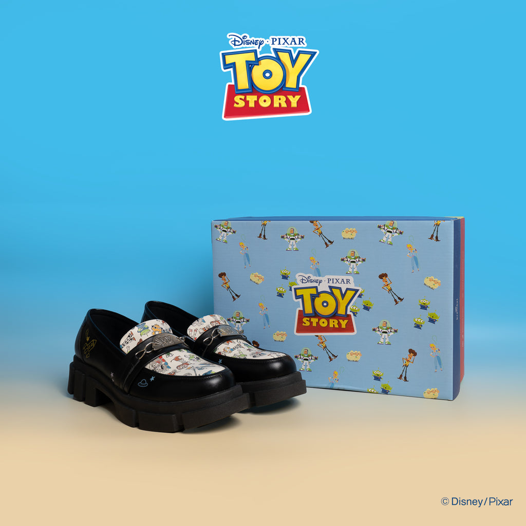 KRONIKEL TOY STORY V2 CLASSIC LOAFERS - BLACK PATTERN