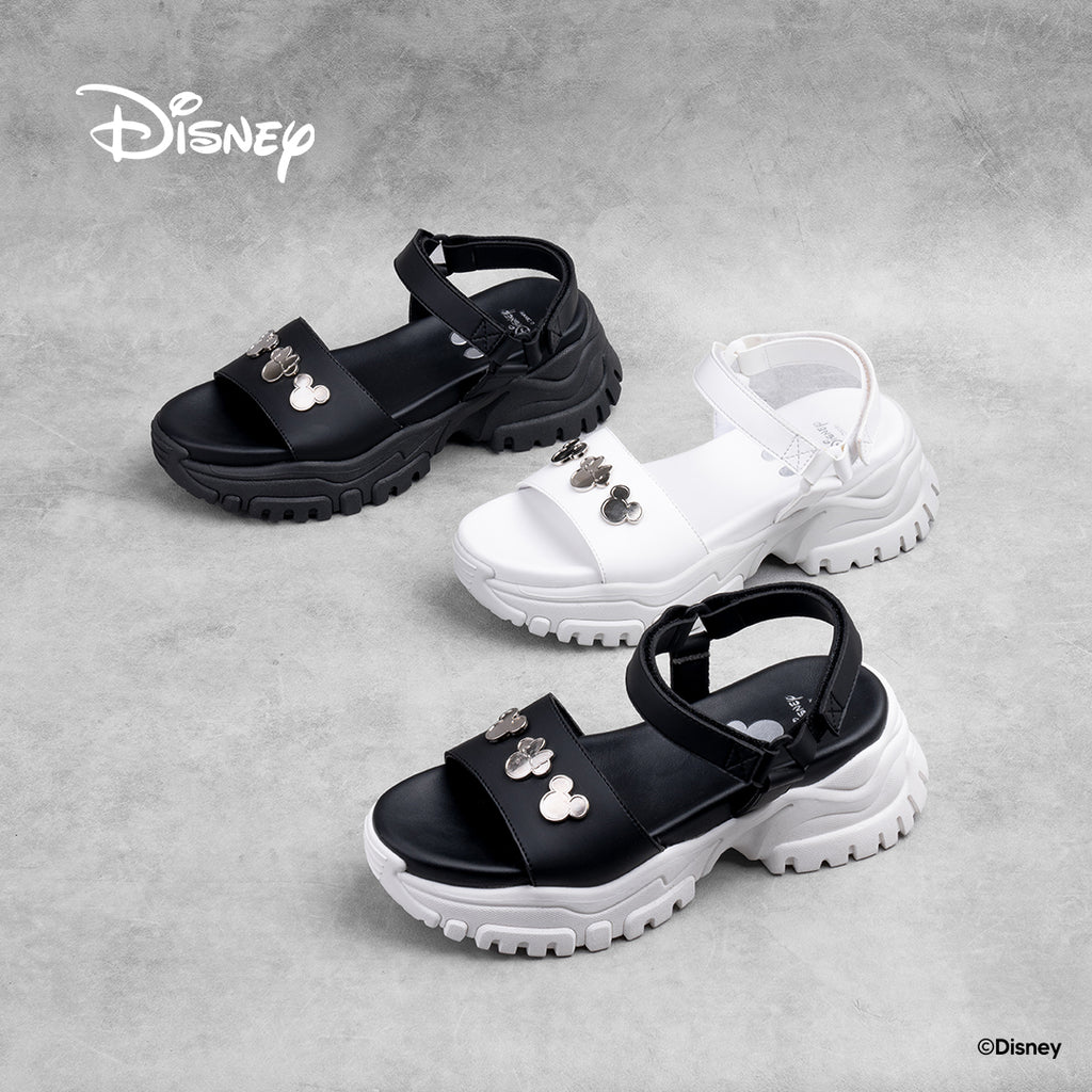 Disney B&W Chunky Sandals - White