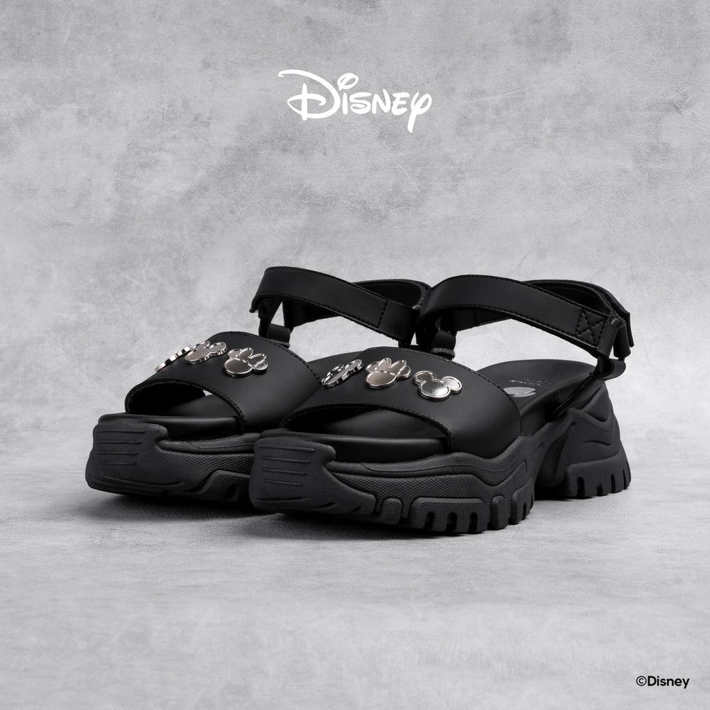 Disney B&W Chunky Sandals - Black