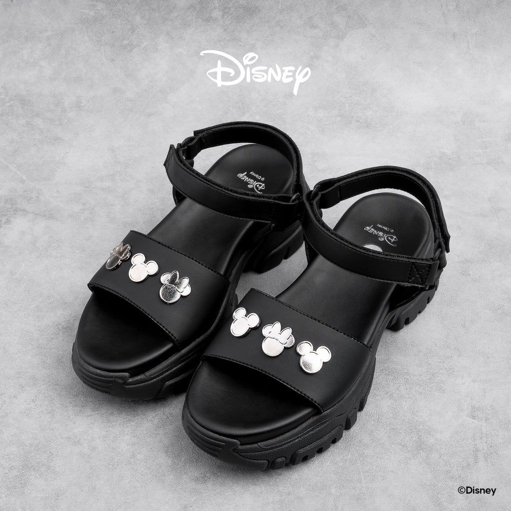 Disney B&W Chunky Sandals - Black