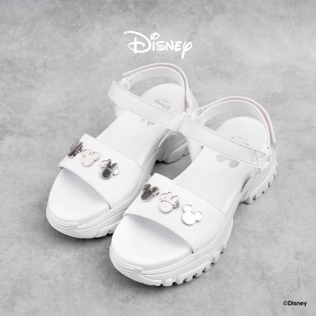 Disney B&W Chunky Sandals - White