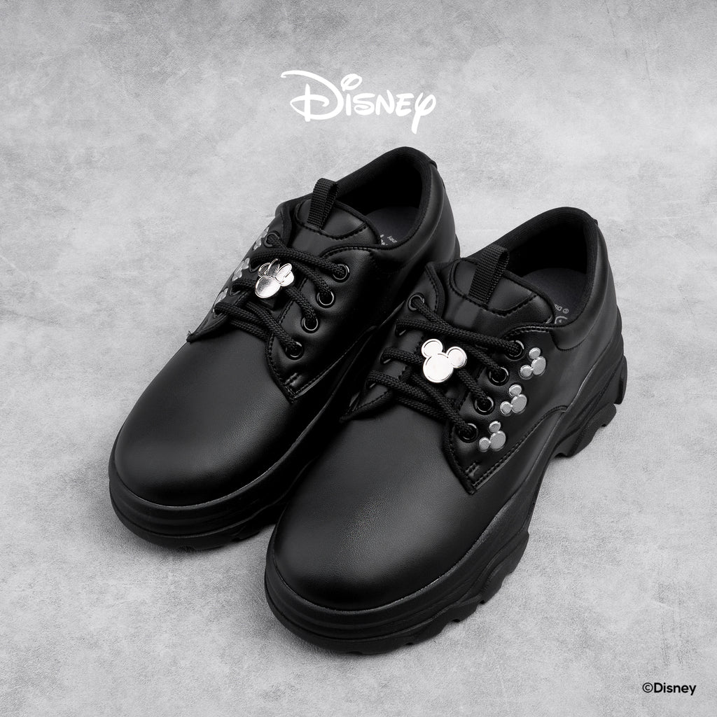 Disney B&W Chunky Derby Shoes - Black