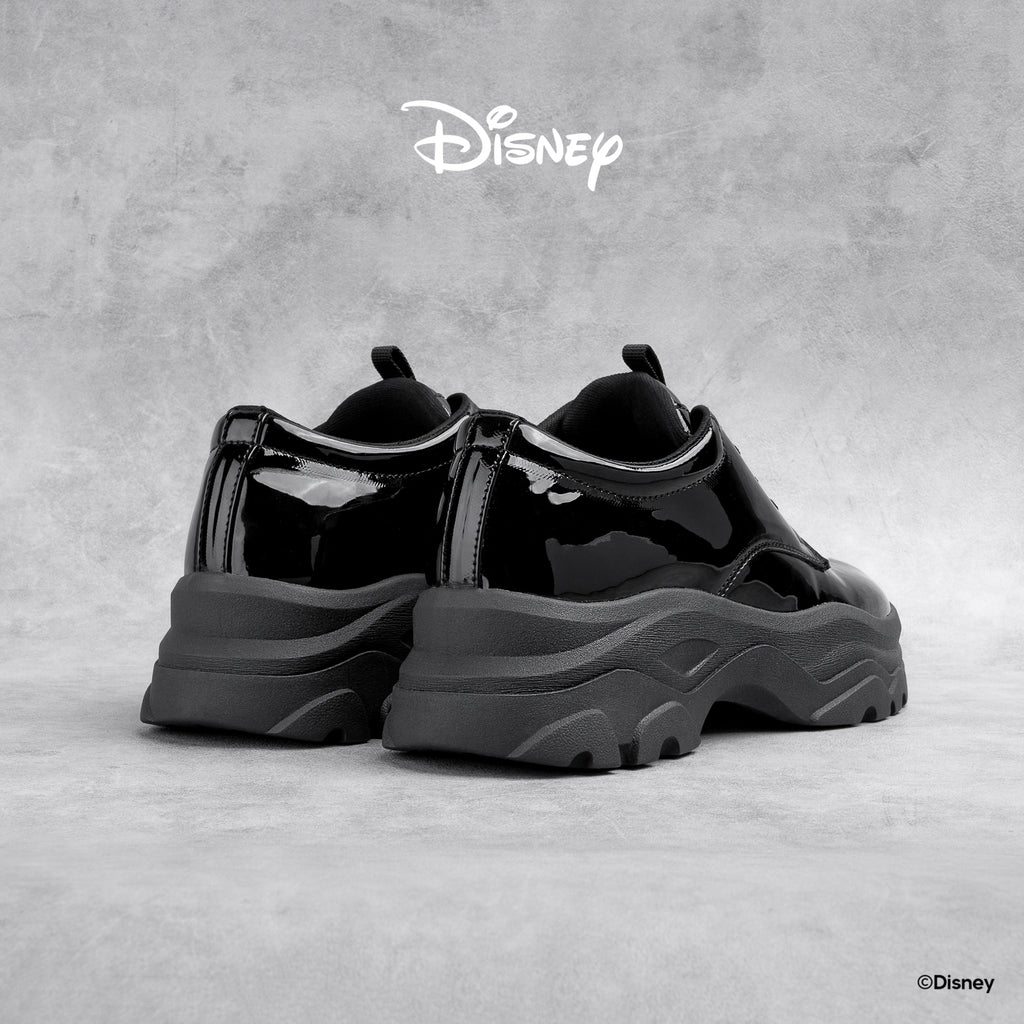 Disney B&W Chunky Derby Shoes - Black Glossy