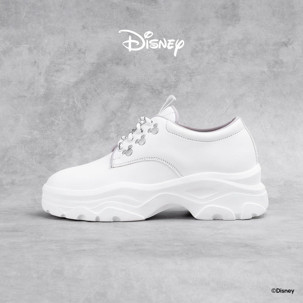 Disney B&W Chunky Derby Shoes - White