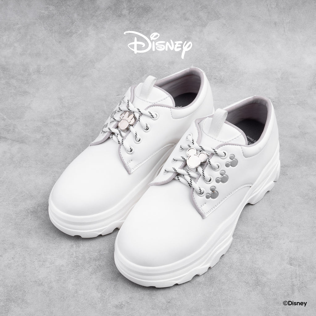 Disney B&W Chunky Derby Shoes - White