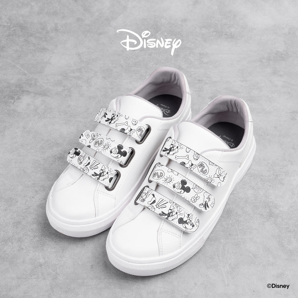 Disney B&W Strap Shoes - White
