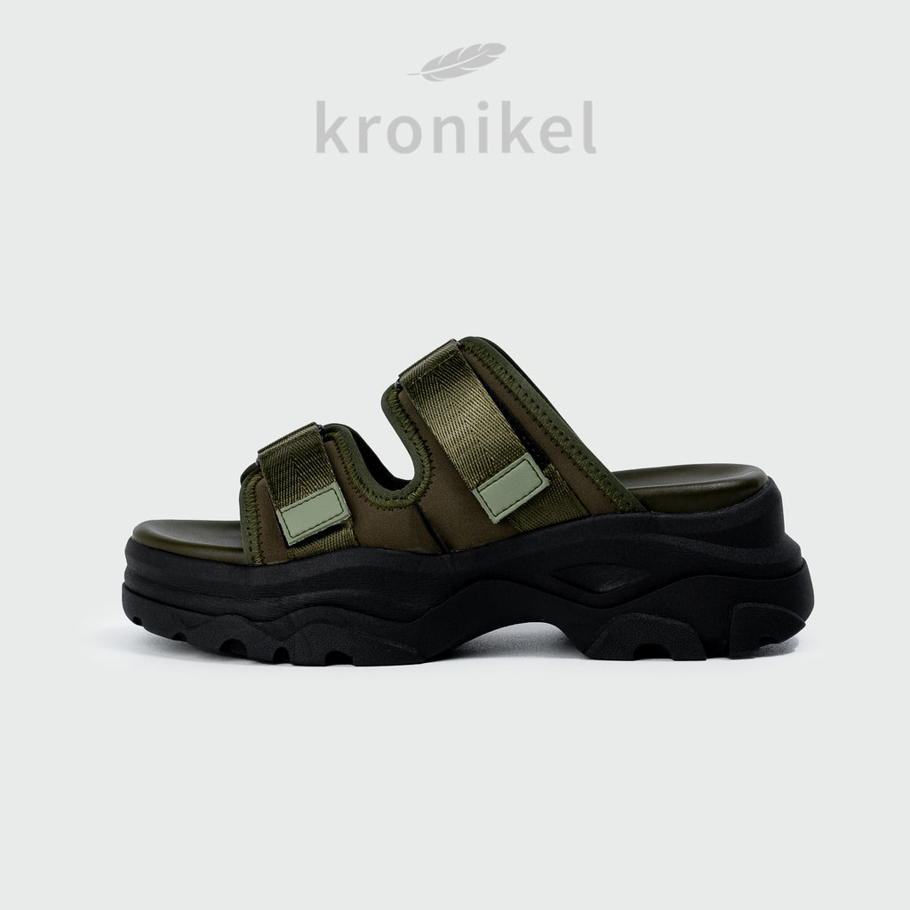 GRETA Chunky Sandals - Army Green