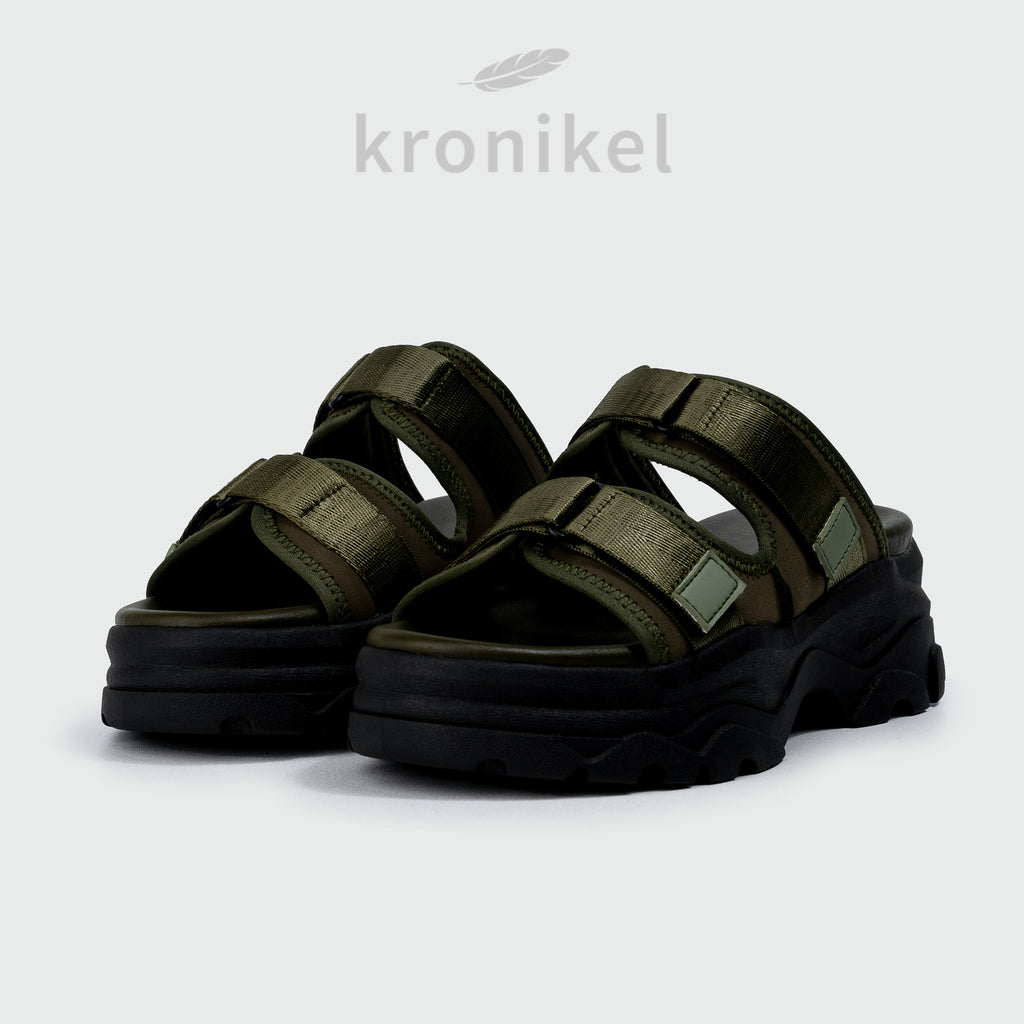 GRETA Chunky Sandals - Army Green